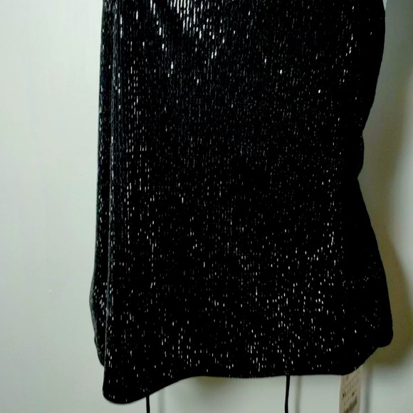 Zara Black Sparkly Crop Top with Rhinestones - BNWT - M - Picture 5 of 5